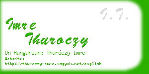 imre thuroczy business card